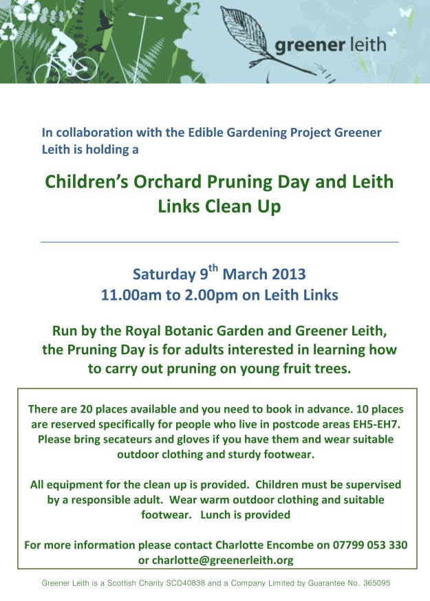 Pruning day advert