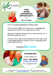 Leith Paid Work Experience Opportunity