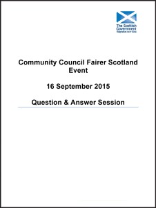 Fairer Scotland - Community Council Event - Q & A Report - Final