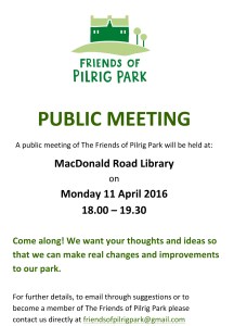 Friends of Pilrig Park_poster_April16